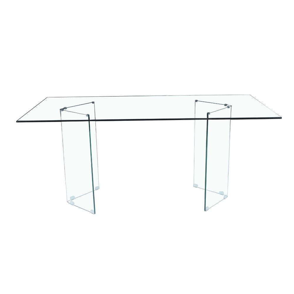 Table en verre transparent trempé 160x75H - Nespolo