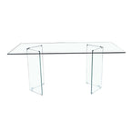 Table en verre transparent trempé 160x75H - Nespolo
