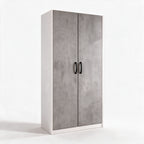 Armoire à deux portes couleur ciment 91x210H cm