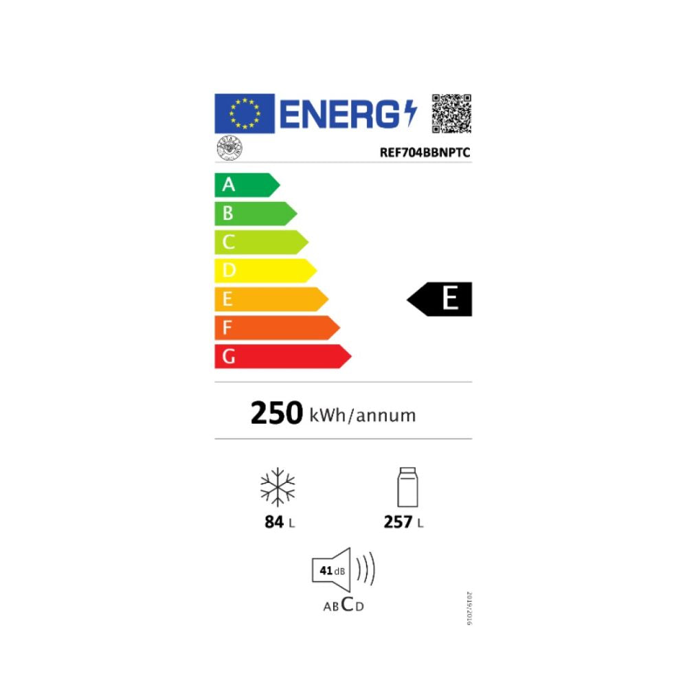 Réfrigérateur encastrable Bertazzoni Total NO FROST 341 litres classe E REF704BBNPTCS