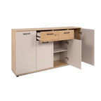 Madia 4 ante e 2 cassetti colore beige e artisan oak Kerry51A
