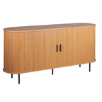 Madia con ante scorrevoli listellate colore rovere oak 160x40x80H Kajsa51B