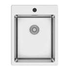 Lavello cucina incasso in acciaio una vasca 39x50.5x20H cm - SA349 Samet