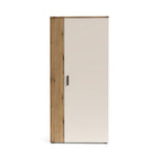 Armadio 2 ante in cashmere e listelli verticali rovere evoque 90x55x195 Frezo08