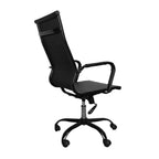 Poltrona ufficio con schienale ergonomico e ruote colore nero H105 Nuvia