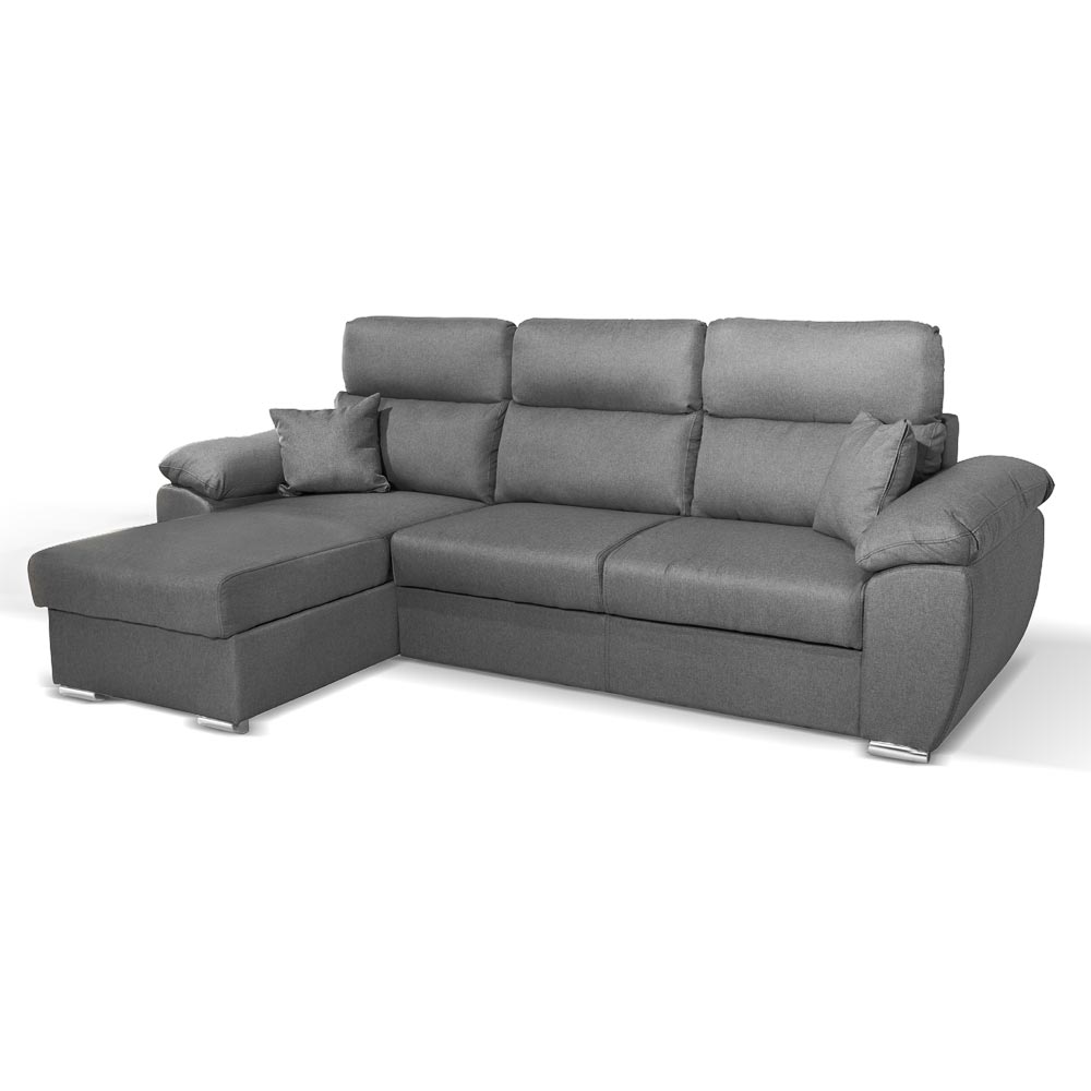 Graues ComoII Sofa mit Stauraumpeninsula Stoff giulia9713