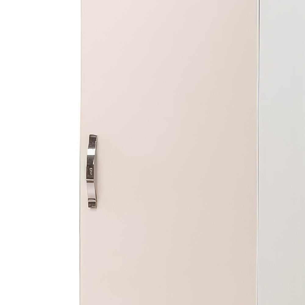 Armoire à 1 porte et étagère, couleur blanc frêne, 45x60x180H cm