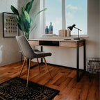 Bureau 120x75H cm coloris chêne et anthracite - Denver 30