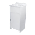 Lavatoio da esterno colore bianco con vasca in resina 42,5x34,5x82H cm