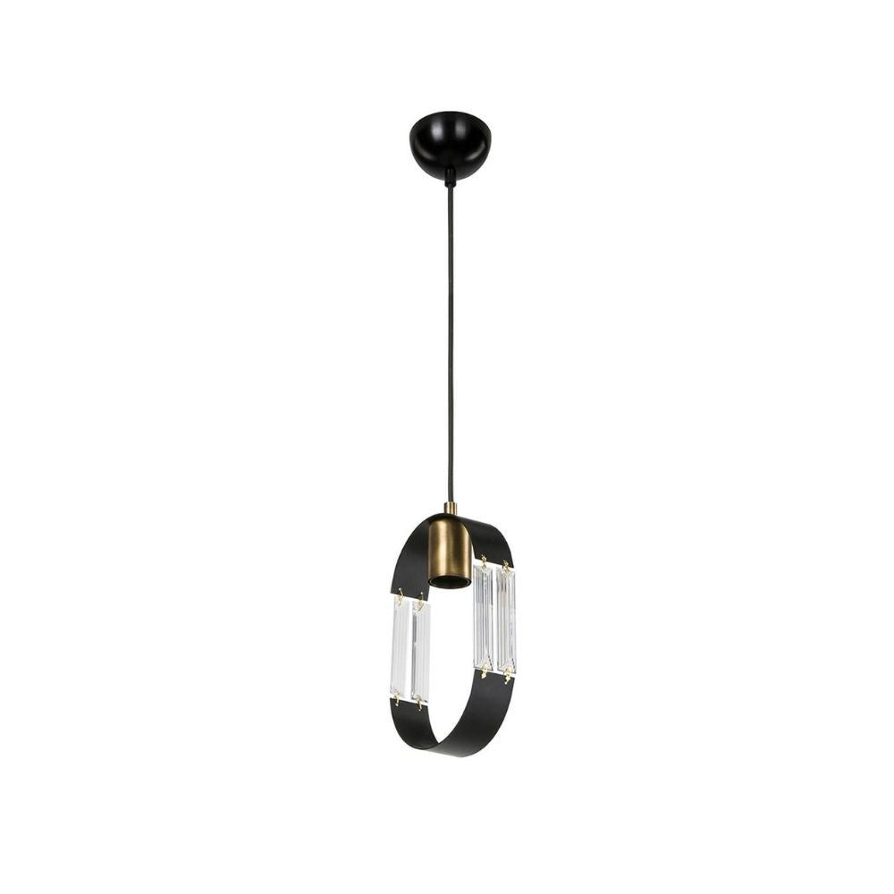 Lampada a sospensione con pendente nero Nova