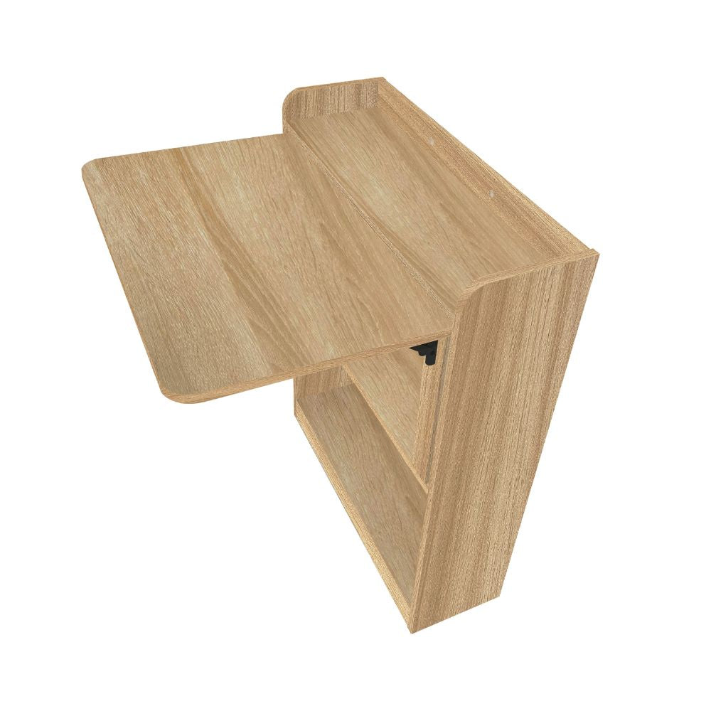 Bureau escamotable pliable peu encombrant couleur chêne 64x65x82H Plana