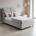Letto una piazza e mezza contenitore in tessuto Aragon grigio chiaro 120x190 Sofaback