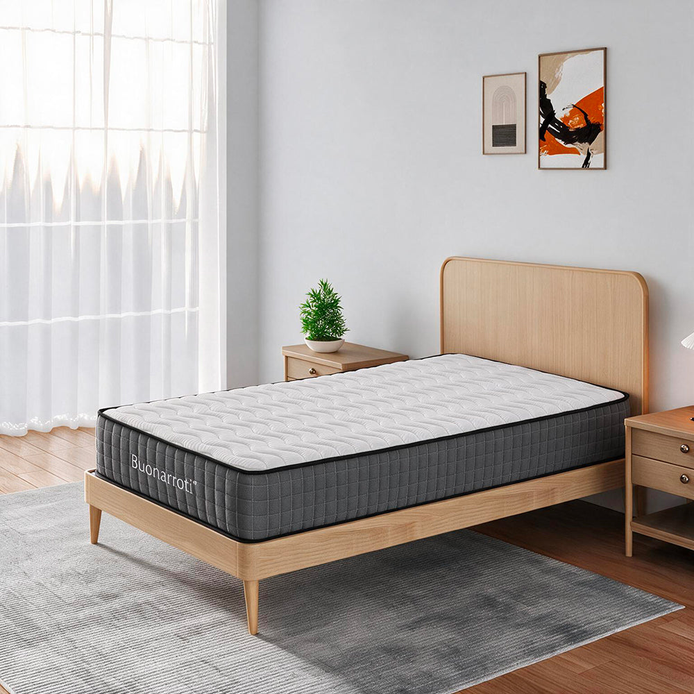 Einzelmatratze 80x190x25H cm mit Taschenfederkern und Memoryschaum - Balto