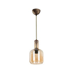 Suspension 70h avec diffuseur en verre fumé Boston