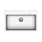 Lavello da cucina vasca singola colore bianco 78x51 cm - Waltz