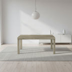 Tavolo allungabile in larice grigio 160/310 cm con 4 allunghe Piana T08 IMAB