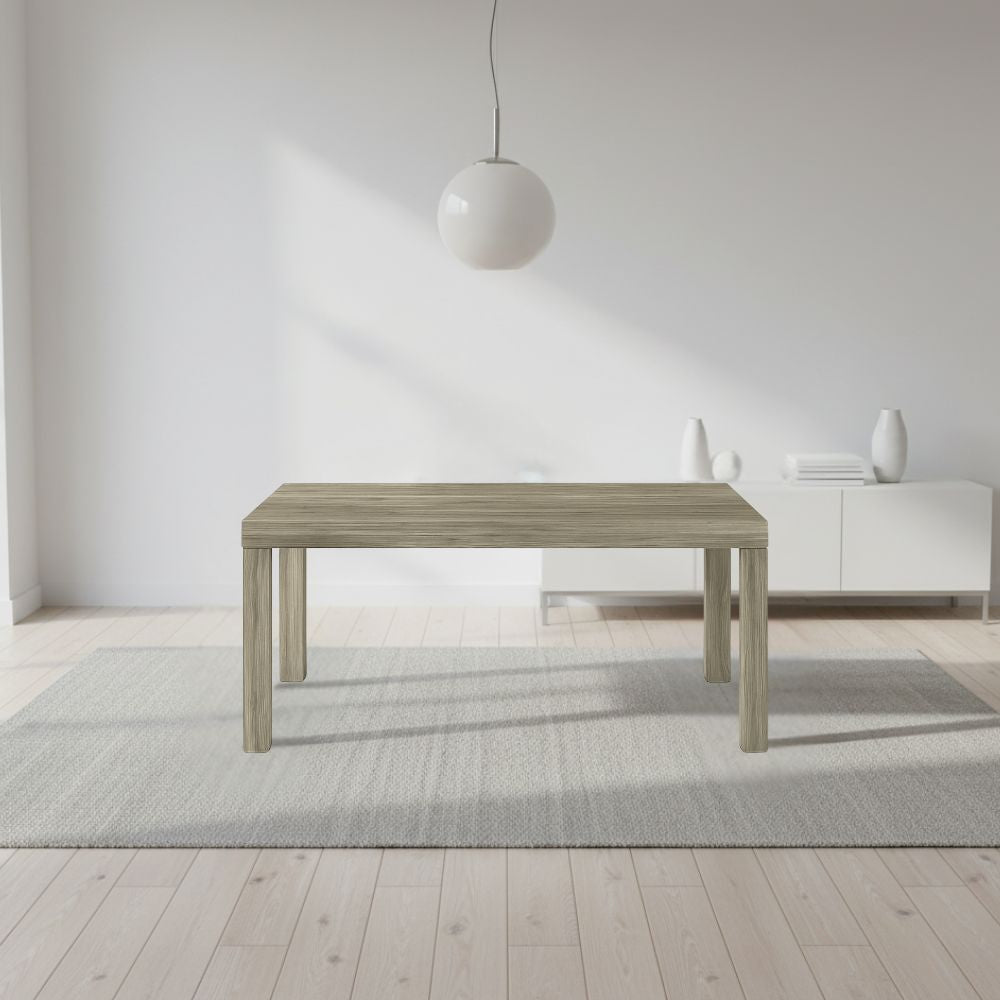 Tavolo allungabile in larice grigio 160/310 cm con 4 allunghe Piana T08 IMAB