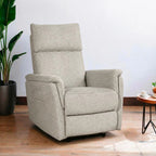 Poltrona alzapersona con recliner elettrico in tessuto beige Motion