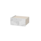 Comodino sospeso con cassetto e luci integrate 40 cm bianco e cashmere Onda