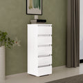 Cassettiera con 5 cassetti colore bianco frassinato 47x127H cm montata