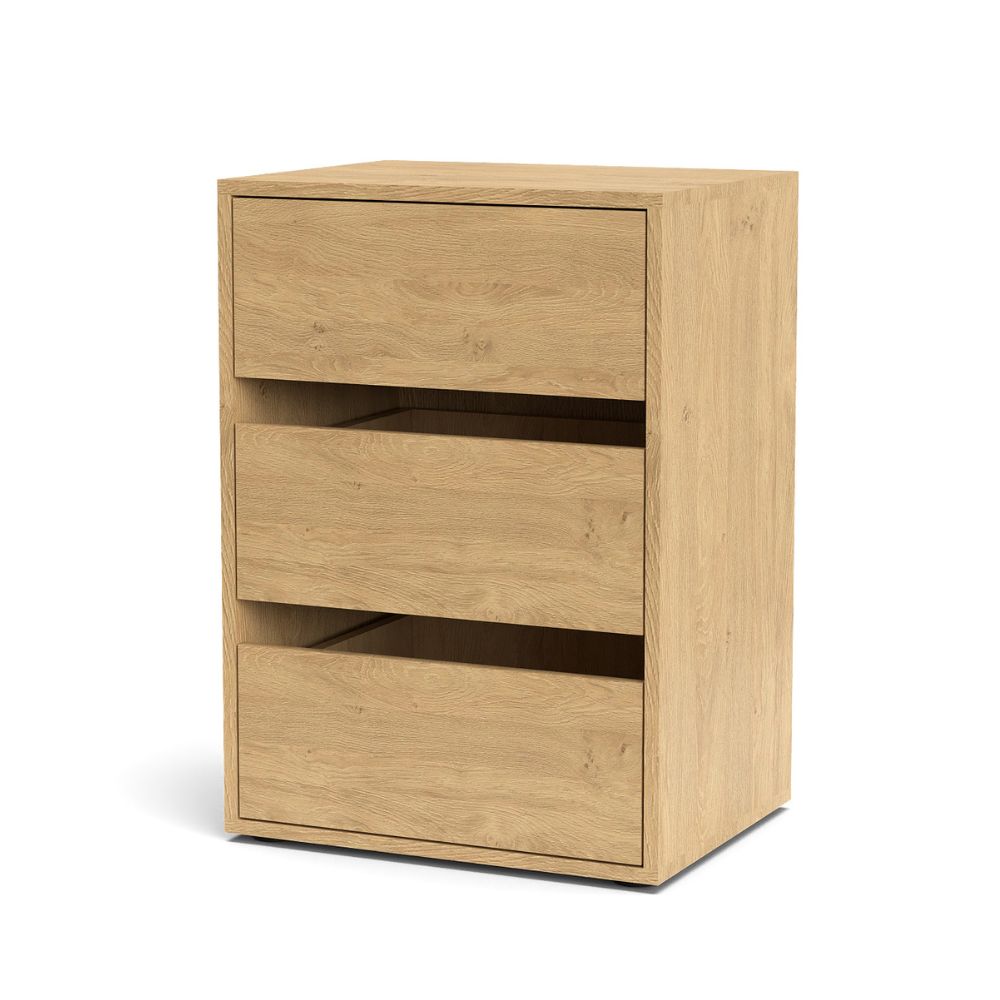 SMART ST2 KOMMODE, 3 SCHUBLADEN, FARBE SONOMA-EICHE