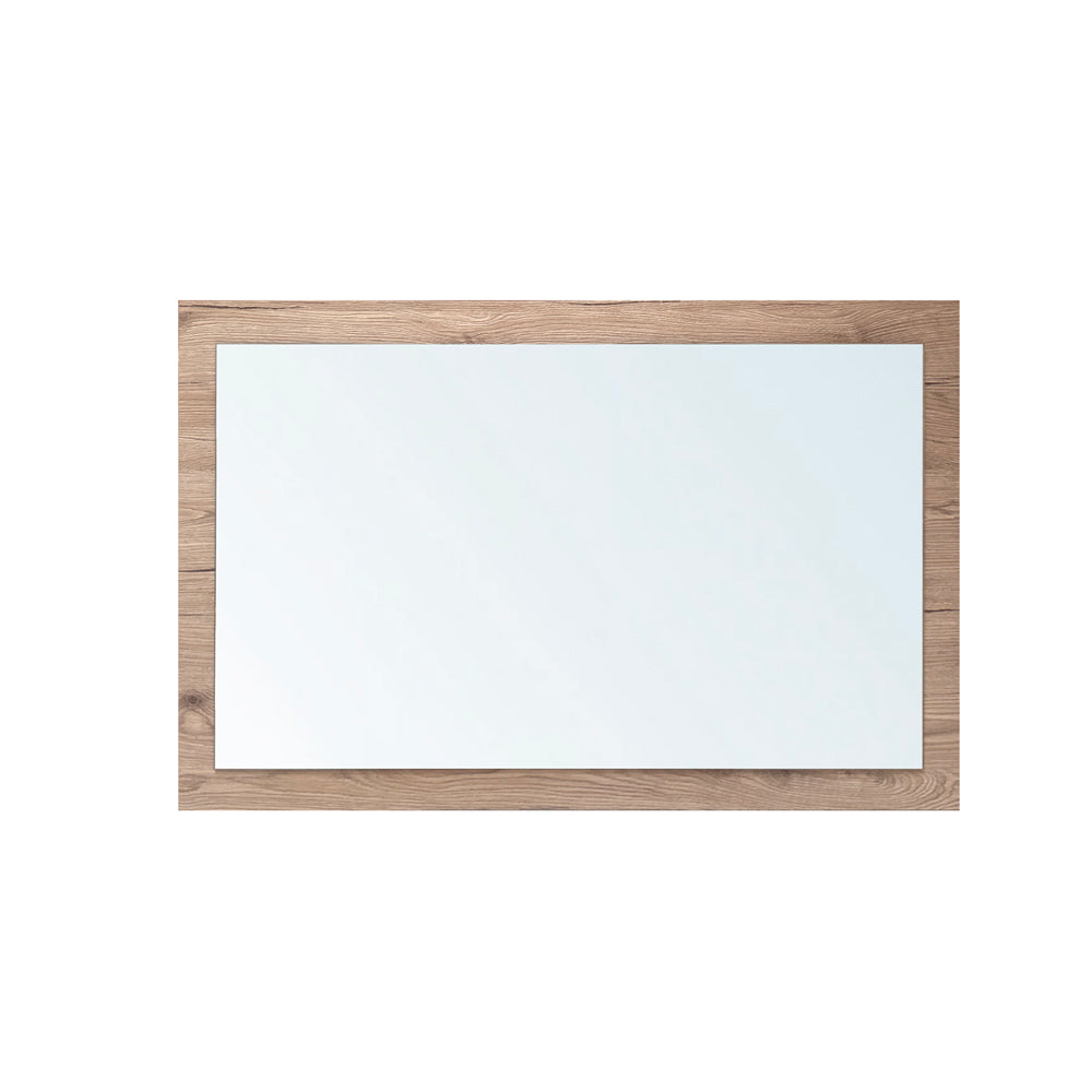 Specchiera rettangolare con cornice rovere 105x60 cm. 0663