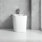 Bidet a pavimento ceramica colore bianco filo muro FB54D