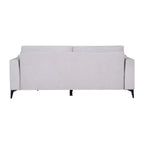 Divano con carrello estraibile e schienale ribaltabile 3 posti grigio chiaro - Derry
