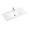 Lavabo consolle d'appoggio in ceramica bianco 101x46.5x18H PLAT840-100