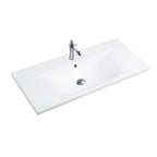 Lavabo consolle d'appoggio in ceramica bianco 101x46.5x18H PLAT840-100
