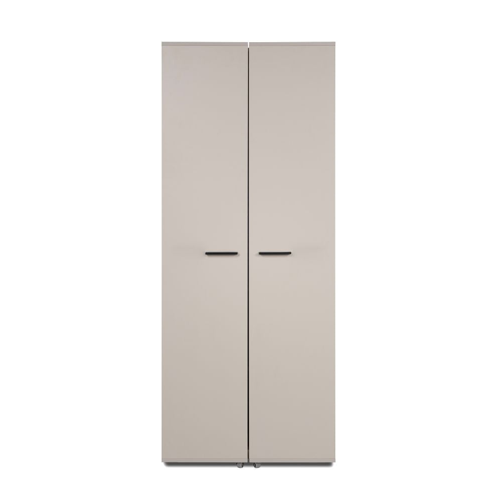 Meuble à chaussures 2 portes avec compartiments coloris cachemire 74x181H cm - Magika