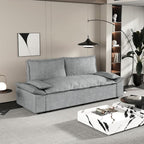 Canapé convertible 2 places gris 185x85x85H Belly