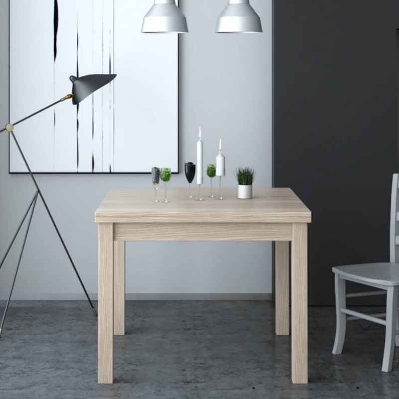 Table carrée extensible coloris orme 90x90 cm - Florence