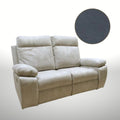 Divano 2 posti con 2 recliner manuali colore grigio - Milano