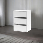 Kommode mit 3 Schubladen, weiß, 50,8x39,6x71,3H cm - Smart ST2