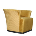 Fauteuil en velours ocre avec base noire - Argentario Berger