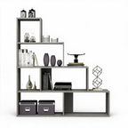 Libreria a scala 145x145 cm in legno colore beton - Alis