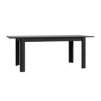 FLOT16-D109 TABLE EXTENSIBLE MONOBLOC 160*72,7*90,4 CM COULEUR NOIRE + RALLONGE 46,6 CM