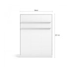Lit double escamotable blanc 164x221H cm - Primer