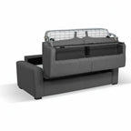 Divano letto 3 posti tessuto Queens colore cenere 200x98x86h Flash