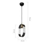 Lampada a sospensione con pendente nero Nova