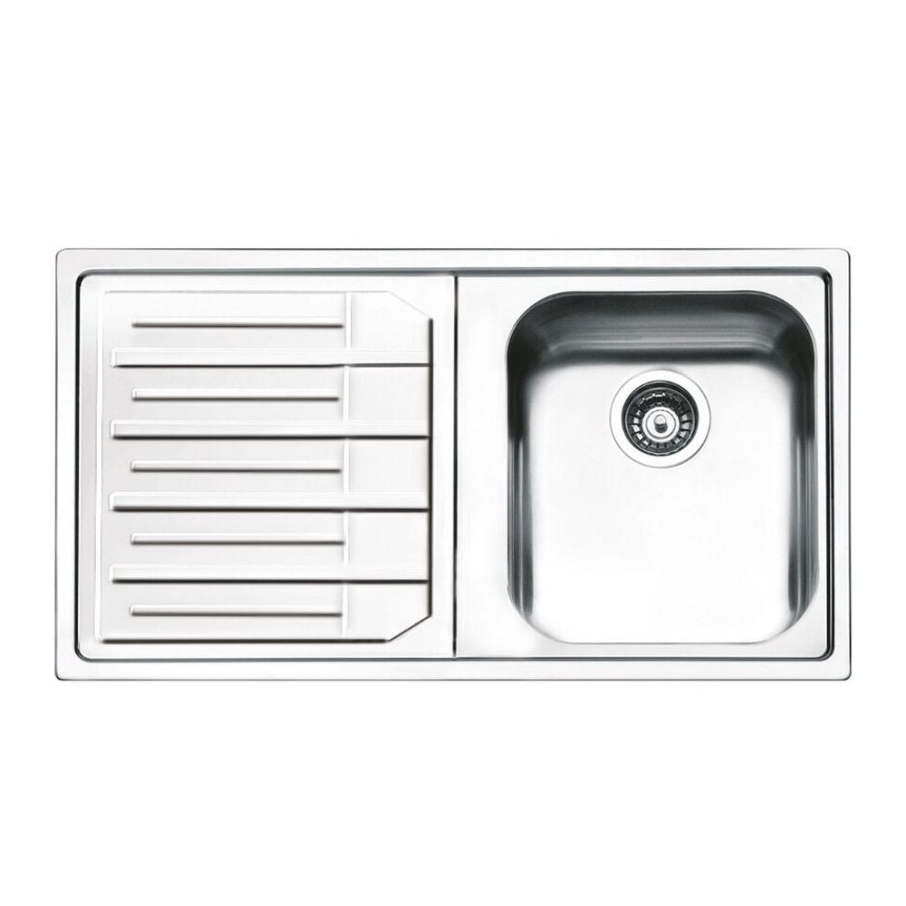 Évier encastrable 1 bac et égouttoir gauche inox 86x50 cm - Smeg LP861S2