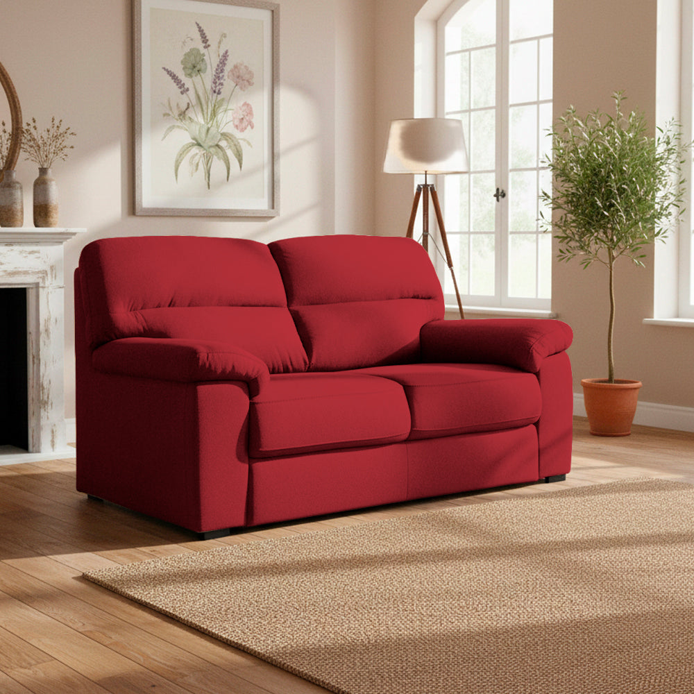 Divano 3 posti tessuto Roma18 colore bordeaux 211x98x92h Alenda