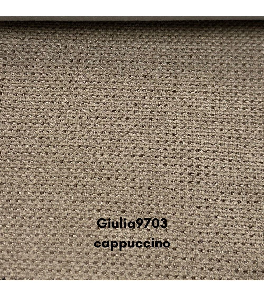 Sofa mit Stauraum-Recamiere Cappuccino ComoII Stoff giulia9703