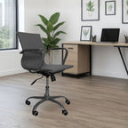 Poltrona ufficio con schienale ergonomico e ruote colore grigio H91 Nuvia