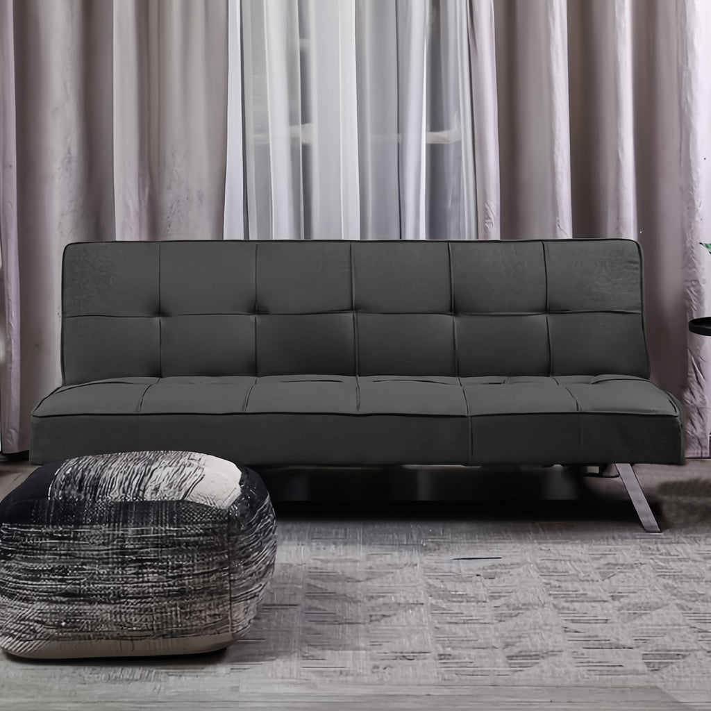 Divano click-clack con funzione letto colore grigio scuro 168x83x75.5H Daynora