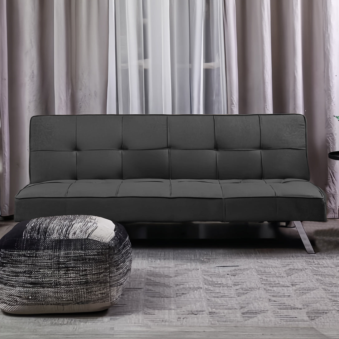 Divano click-clack con funzione letto colore grigio scuro 168x83x75.5H Daynora