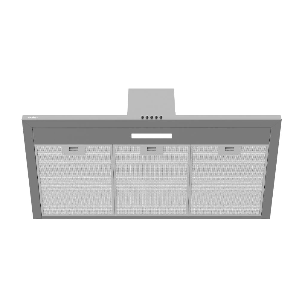 Hotte pyramidale inox 90 cm avec éclairage LED - Samet Eolo