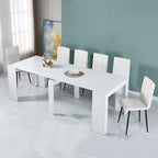 Console laquée blanche 90x50 cm extensible jusqu'à 3 mètres - Ofelia