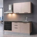 Cucina completa con elettrodomestici e piano a induzione colore cashmere Astinew180 Industrie Valentini